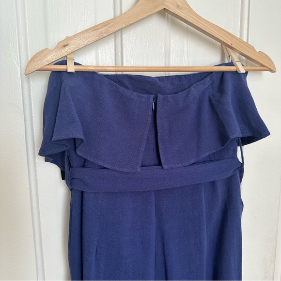 Lulu’s Lanah Navy Blue Strapless Jumpsuit Gold Buttons, Size Medium, NWT - Picture 8 of 9